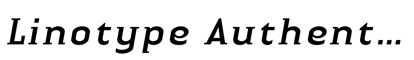 Linotype Authentic Small Serif Italic